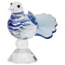 クリスタルガラス鳥 ブルー